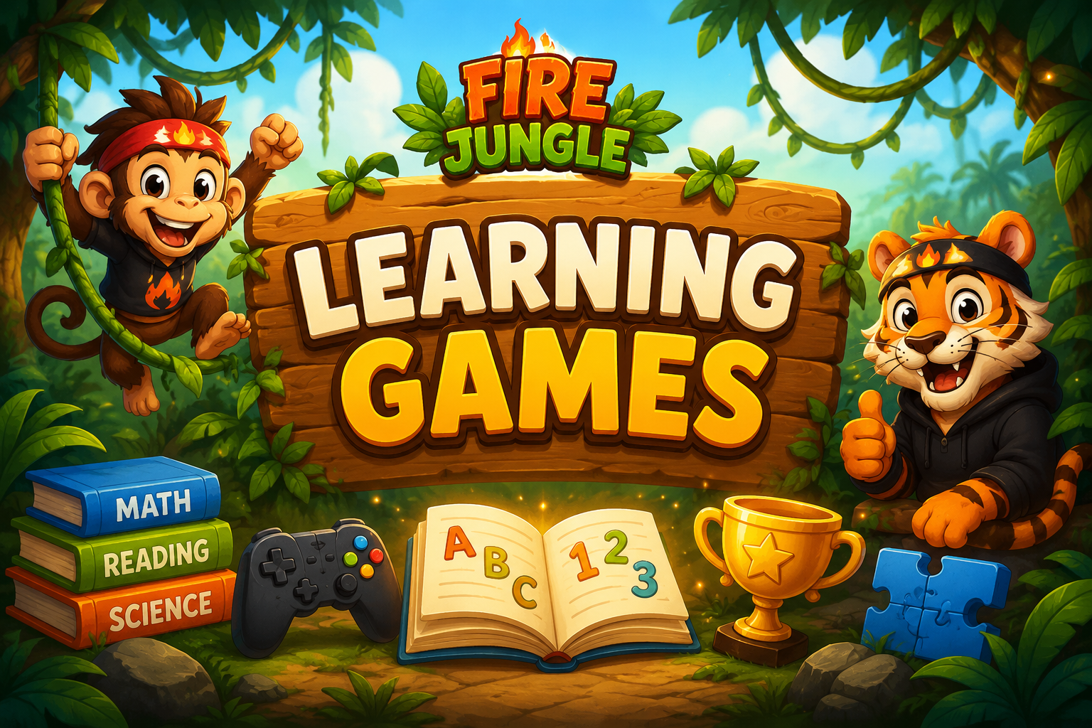 Fire Jungle Learning Games