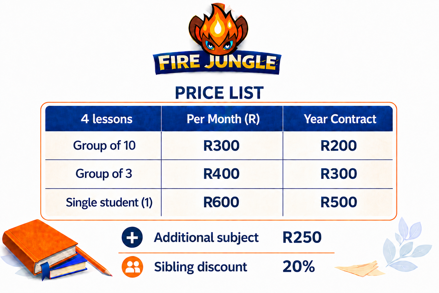 Fire Jungle price list